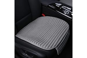 Suninbox Gray Car Seat Covers,2 Pack Buckwheat Hulls Bottom Seat Covers for Cars,Universal Car Seat Cushion(2PC Gray Front Seat)