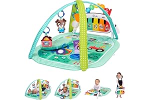 Baby Einstein Farm Explorers 4-in-1 Kickin’ Tunes Musical Meadow Music & Language Discovery Gym, Ages 0 Months and Up