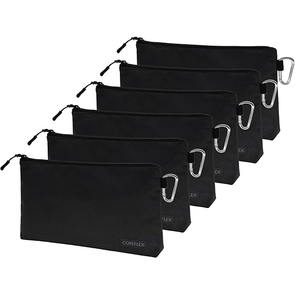 COREFLEX 2-Pack Canvas Tool Pouch Bags - 12inch Zipper Storage With Internal Pockets | Multipurpose Organizer