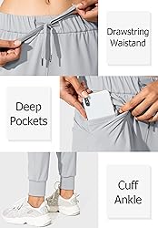 SANTINY Women's Joggers Pants Pockets Drawstring