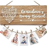 Grandma's Brag Board Grandma Gifts, Christmas Gifts for Grandma from Granddaughter Grandson, Grandmother Picture Frame Nana Gift Grandkids Photo Holder Thanksgiving Birthday Gift for Nana Grandmother
