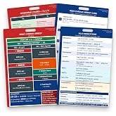 ACLS Badge Card 2026 - Badge Buddy 2-Card Set for Nurses, Paramedics, EMT | Every code drug, dose and max; algorithms, H's and T's; waterproof PVC; reads upright on a reel