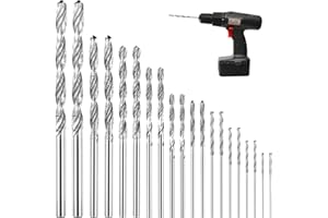 ELDRAQTH 20Pcs Drill Bits Set 0.8-4mm Metric Cobalt Drill Bits Set High Speed Steel Jobber Length Bit Kit for Hardened Metal Twist Tip Bit high Hardness Straight Shank for Stainless Steel Cast Iron Wood Tile