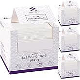 Serenorch Disposable Face Towels (200 Count) – XL 10"x12" Ultra Thick Facial Cleansing Cloths – Soft Biodegradable Dry Wipes for Sensitive Skin – Lint-Free Makeup Remover Towelettes for Daily Skincare