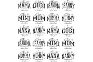 Rngmsi Dtf Transfers Ready to Press - 20 Pcs Mother's Day Iron on Patches for T-Shirts, Mama Iron on Stickers Nana Heat Trans