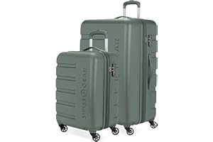 SwissGear 7366 Hardside Expandable Luggage with Spinner Wheels, Olive, 2-Piece Set (19/27)