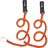 MOOCY Kayak Paddle Tether/Coiled Kayak Fishing Leash with Carabiner for Paddle, Rod SUP Kayaking Accessories