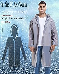 Borogo Rain Ponchos for Adults Reusable 2Pcs