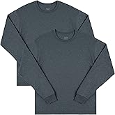 Fruit of The Loom Mens Eversoft Cotton Long Sleeve T Shirts, Breathable & Moisture Wicking with Odor Control