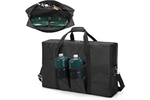 SAMDEW Camp Stove Carry Case, Camping Stove Storage Bag Compatible with Coleman 2-Burner Gas Stove, Portable Carrying Cover C