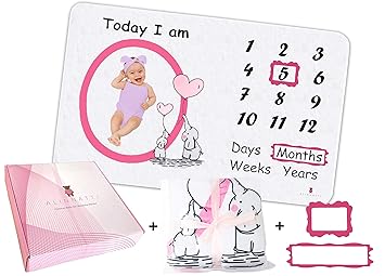 personalized milestone blanket girl