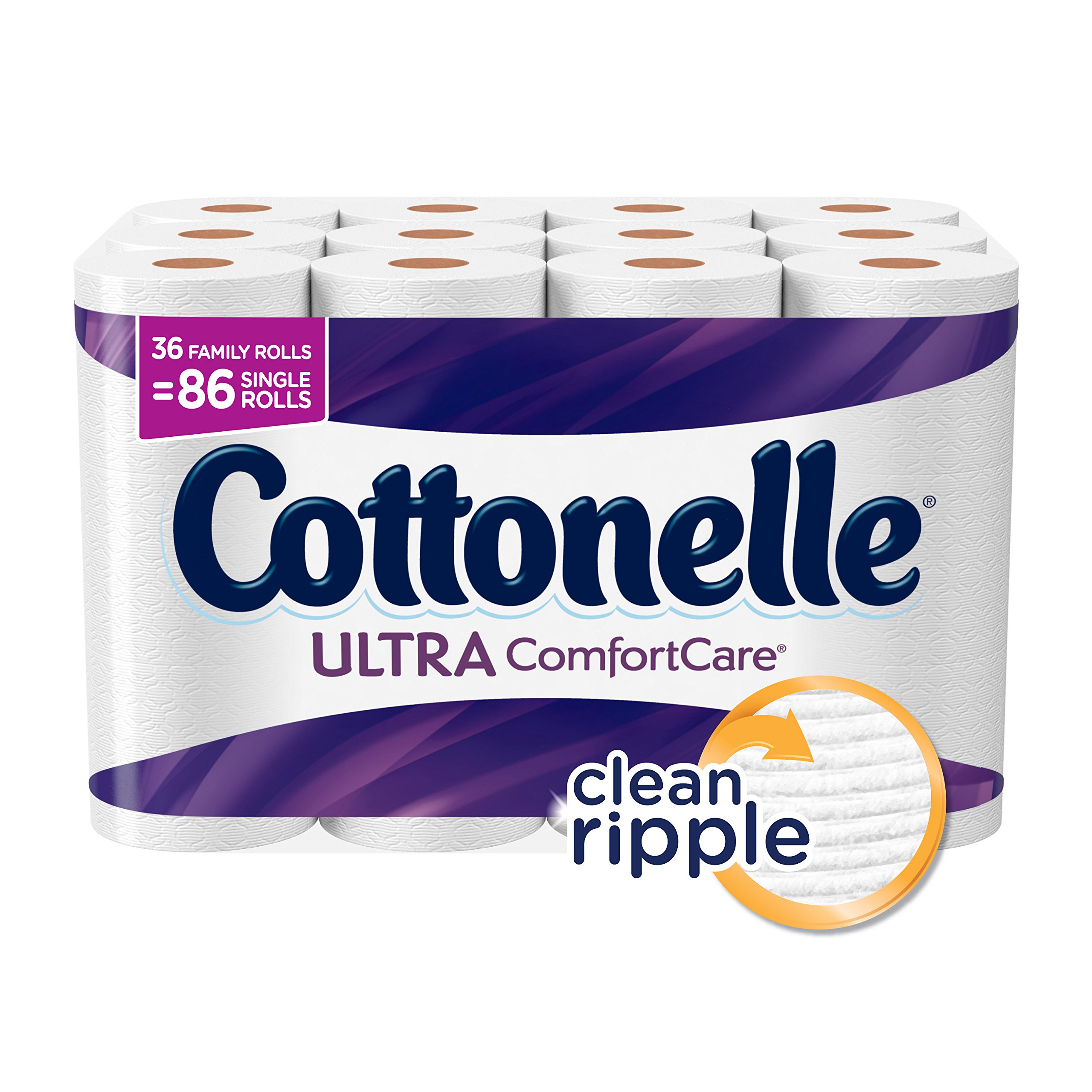 Cottonelle Ultra Comfort Care Family Roll Toilet Paper, Bath Tissue, 36 Toilet Paper Rolls