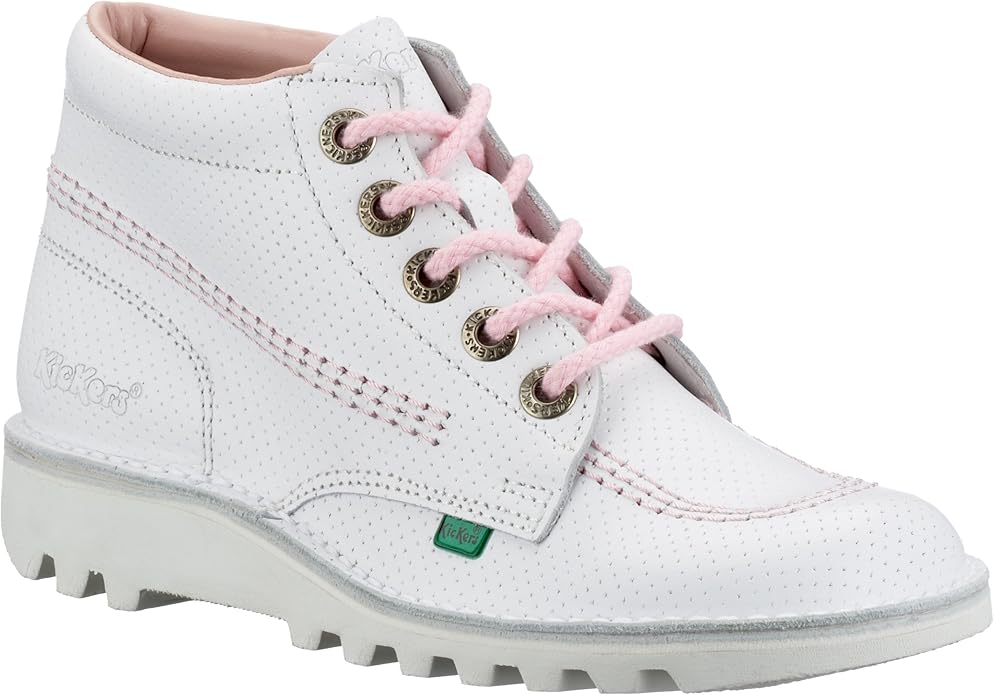 Women's Kickers Kick Hi Perf Core White/Pink Shoe 40 / UK 6.5 Amazon
