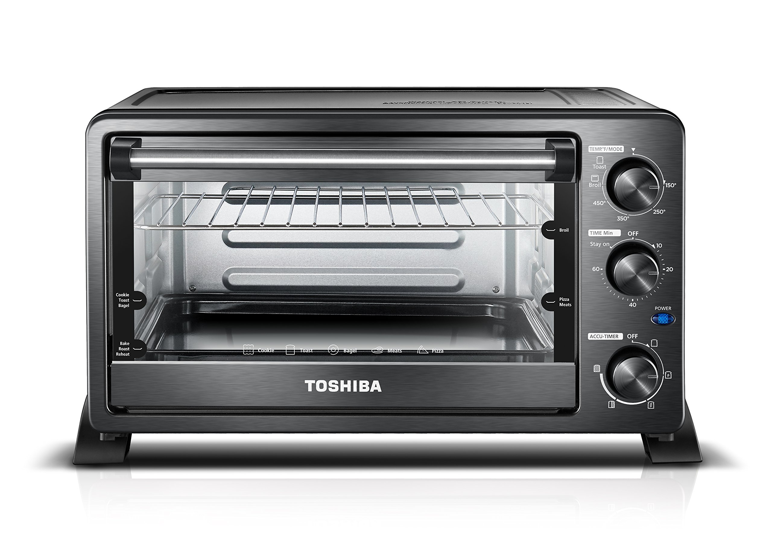 Toshiba EM131A5CBS Microwave Oven with Smart Sensor, Easy Clean