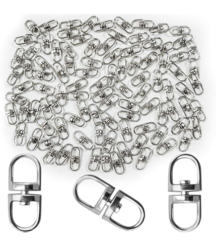 100pcs Double End Design Swivel Key Ring Connector, Double Opening
