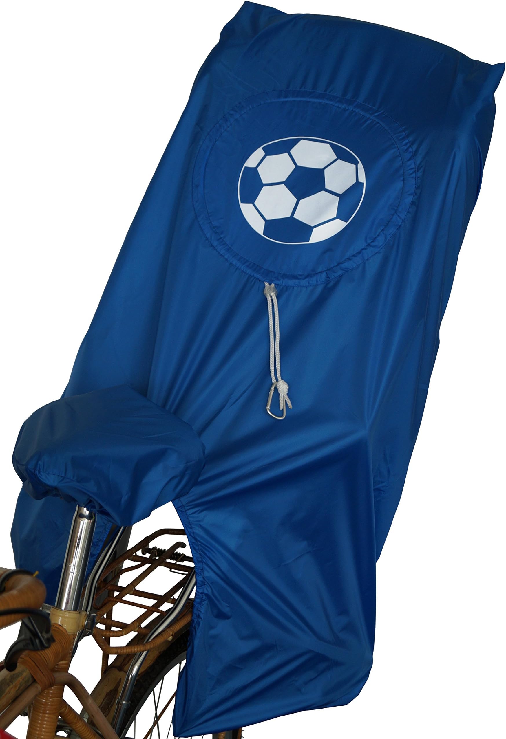 LUNARI Lucky Cape Quick 2 in 1 Soccer Bicycle Child Seat Rain Cover – Electric Blue, One Size