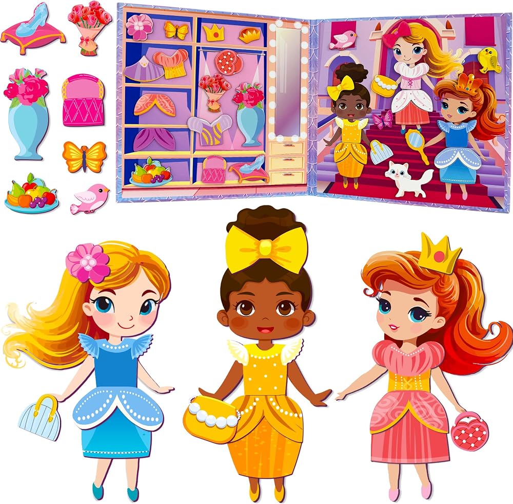 Quokka Magnetic Dress Up Dolls Book for Kids 35 Pieces Portable Travel