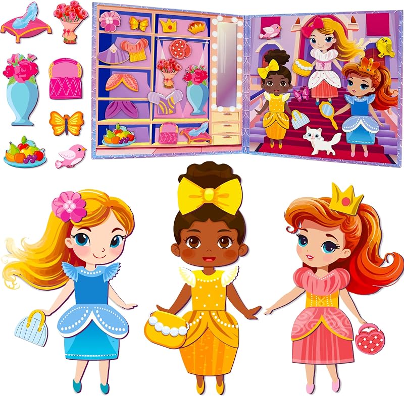 Quokka Magnetic Dress Up Dolls Book for Kids 35 Pieces Portable Travel