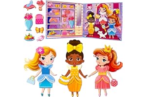 QUOKKA Magnetic Dress-Up Dolls for Girls Boys with 35 Magnetic Pieces - Creative Magnetic Play Set for Home or Travel - Perfect Magnetic Paper Dolls for Ages 3 and Up, Boost Storytelling with Princess
