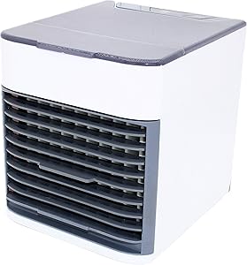 JinPXiu Personal Portable Air Cooler and Humidifier, Desktop Evaporative air Conditioning Fan, USB Interface Fast Charging Suitable for Office and Home