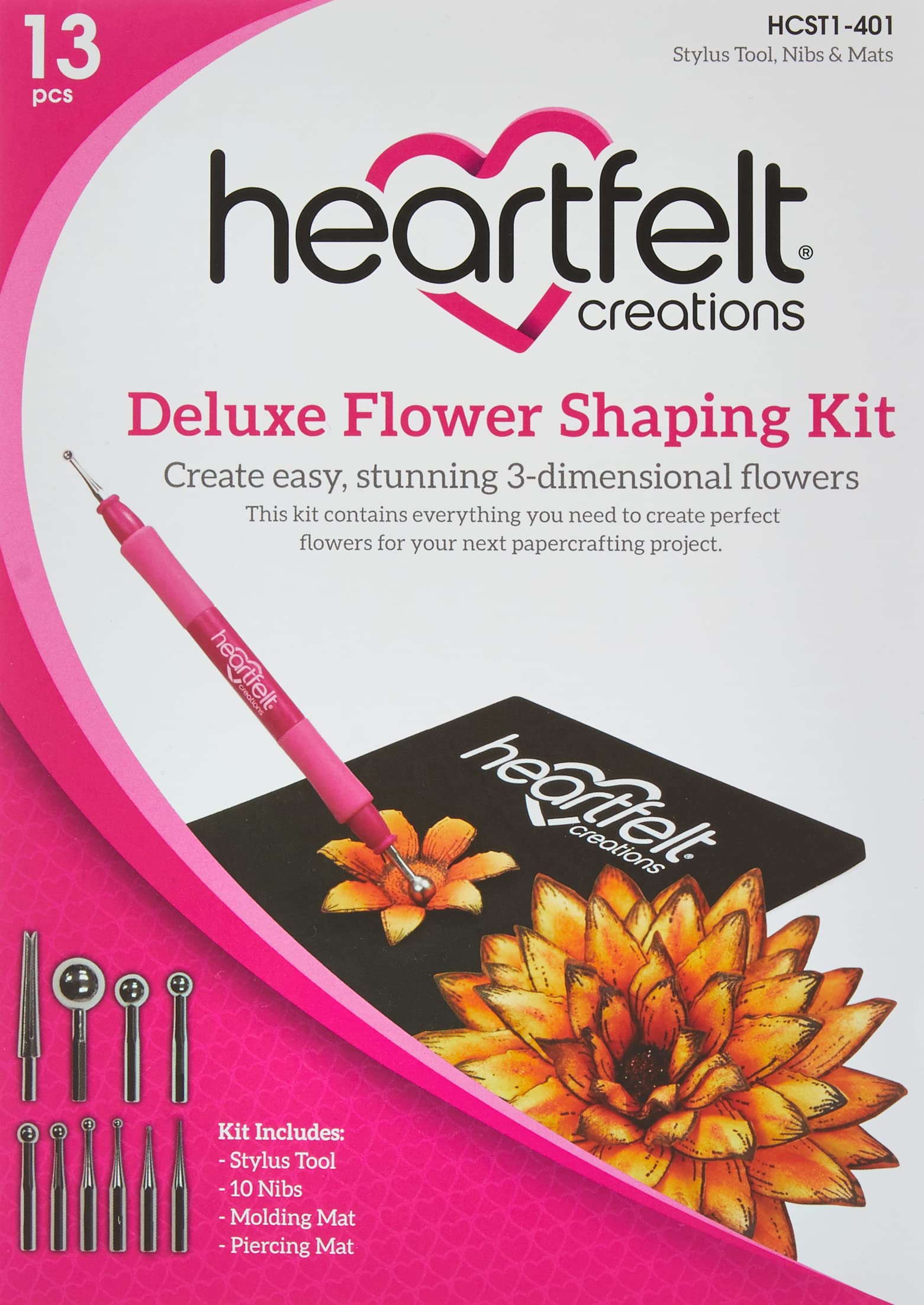 Heartfelt Creations HCST1-401 Deluxe Flower Shaping Kit, Multi-Colour, 2.54 x 15.24 x 20.95 cm