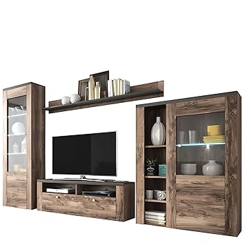Schrankwand Wohnzimmer Wohnwand Ohne Tv Element - Free Home Wallpaper