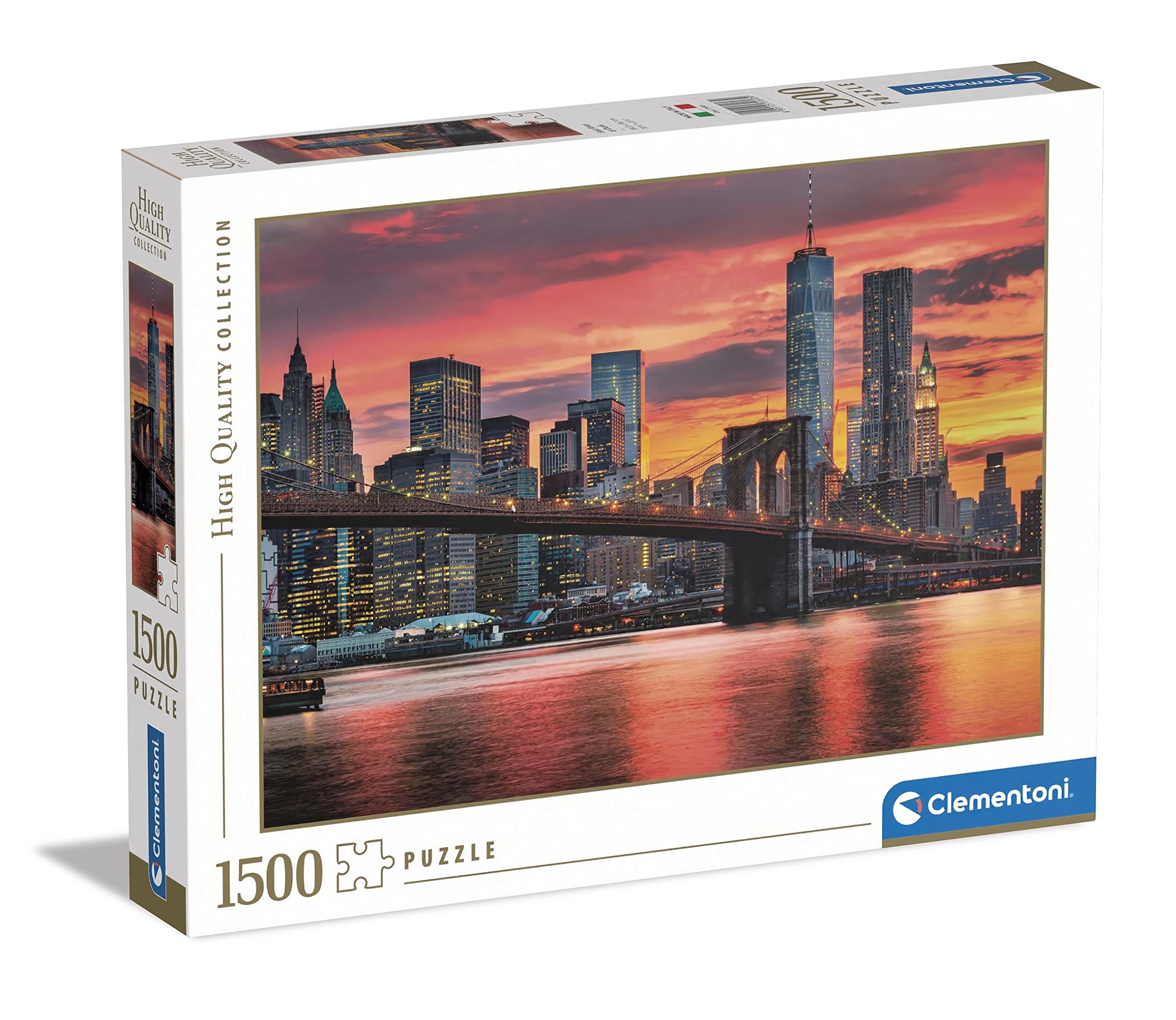 Clementoni - 31693 collection East River At Dusk - Jigsaw Puzzle 1500 Pieces, Jigsaw Puzzle For Adults - Made In Italy