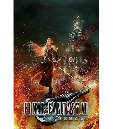 Amazon.com: Final Fantasy VII (7) Remake Poster | Anniversary Key