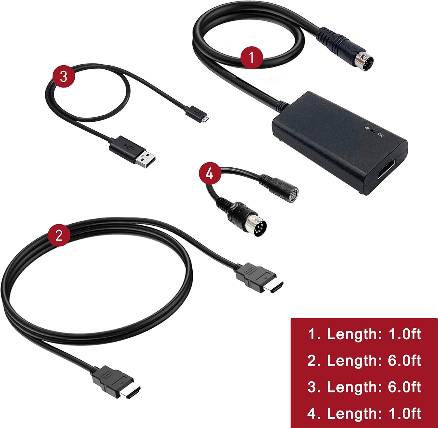 HDMI Cable for Sega Genesis Model 1 / 2 / 3, Sega CD, Sega CDX, Sega 32X, Sega Nomad, Original Sega Master System Console: Electronics