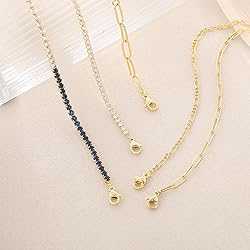 JECOMY Dainty Gold Bracelets for Women - Waterproof