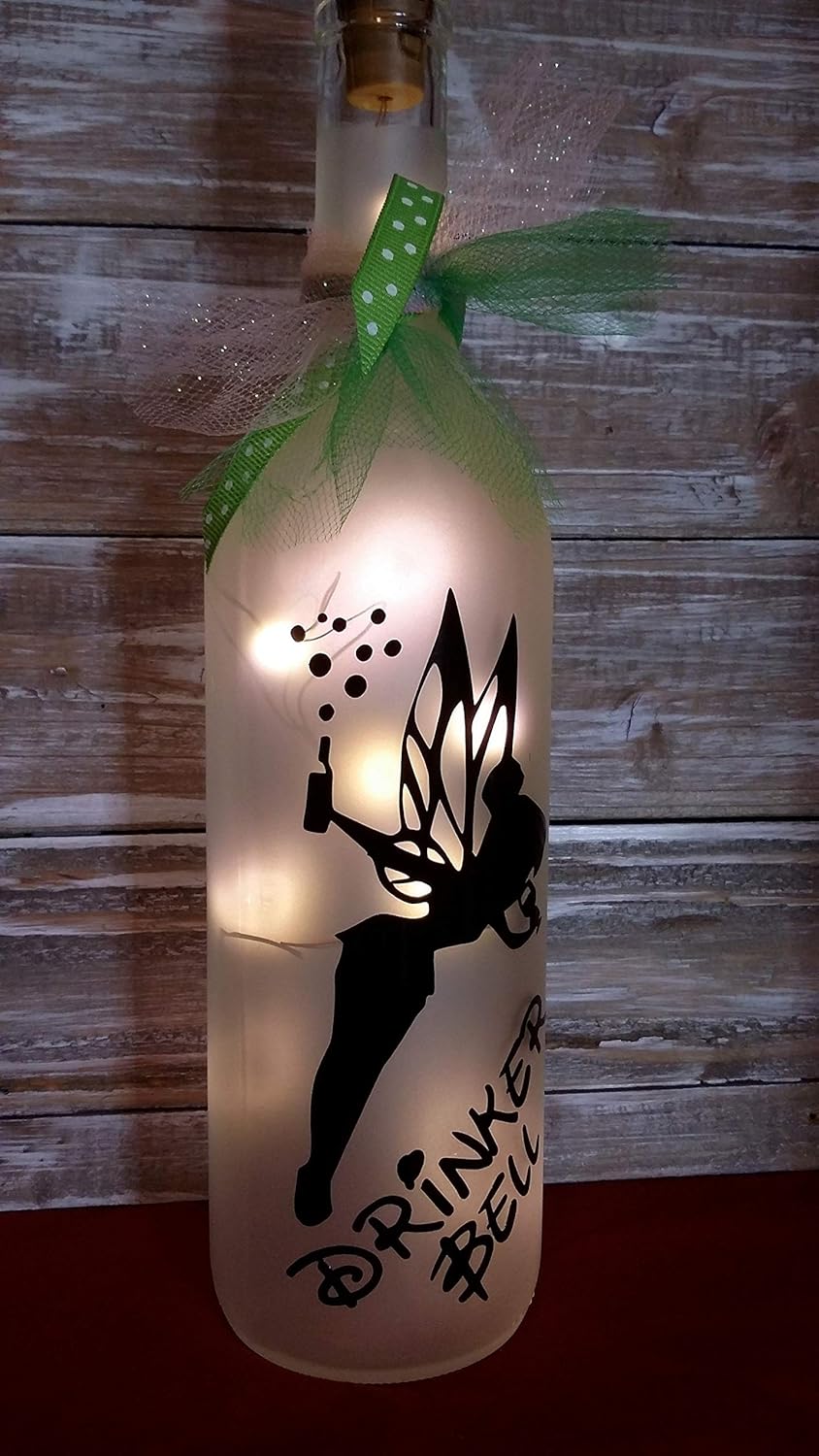 Music Boxes Figurines Tinkerbell Wine Bottle With Lights Drinkerbell Mothers Day Gift Glass Bedroom Bathroom Bar Decoration Decor Home Kitchen
