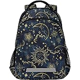 ALAZA Sun Moon Boho Cosmos Astrology Backpack Purse for Women Men Personalized Laptop Notebook Tablet School Bag Stylish Casual Daypack, 13 14 15.6 inch