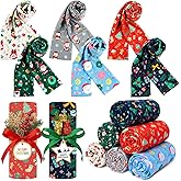 Halfchet 6 Pcs Christmas Scarf for Women Soft Lightweight Scarf Winter Holiday Festival Scarves for Xmas Party Present