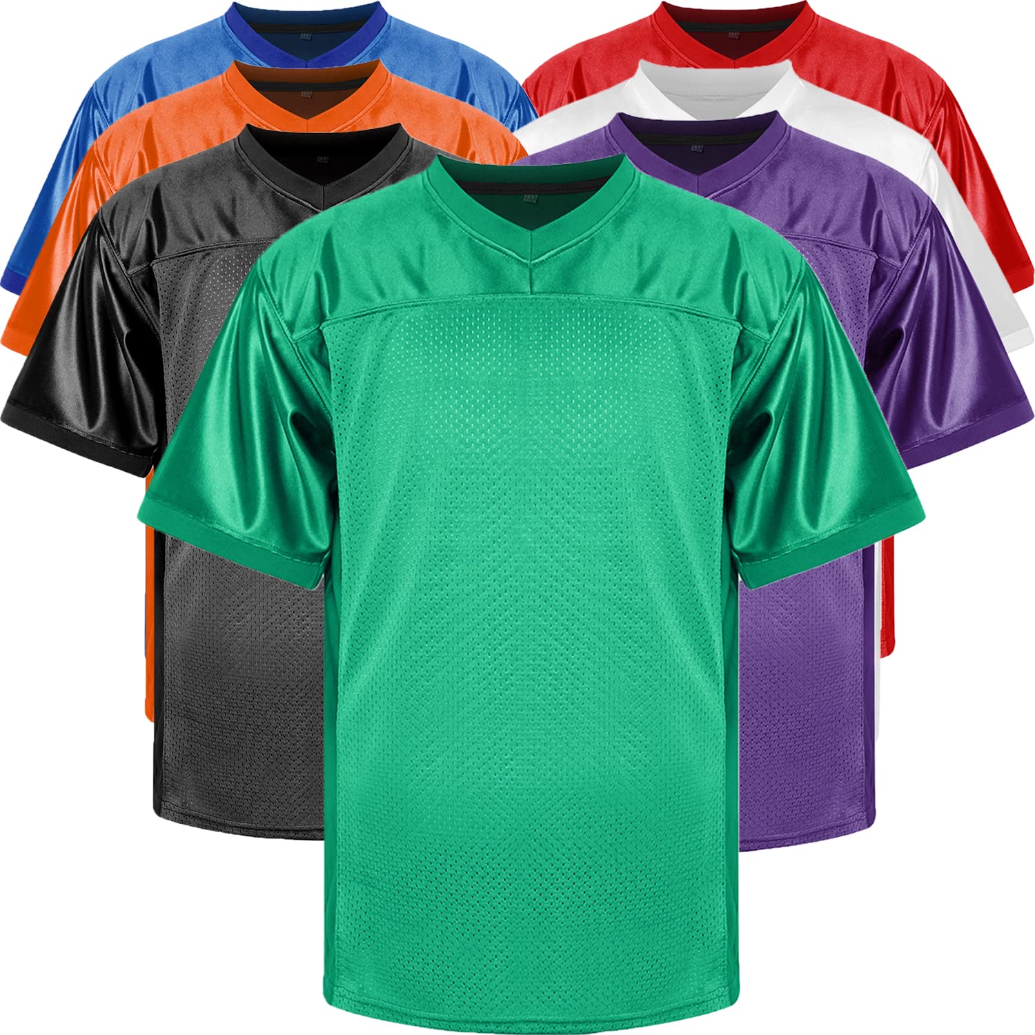 JKNAKN Blank Football Jerseys Mesh Athletic