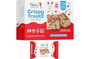 BLAKE'S SEED BASED Blake’s Seed Based Crispy Treats – Strawberry (24 Count), Nut Free, Gluten Free, Dairy Free & Vegan, Healthy Snacks for Kids or Adults, School Safe, Low Calorie Organic Soy Free Snack