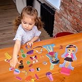Toyssa Magnetic Dress Up Dolls Wooden Fashion Design Pretend Play Educational view 5