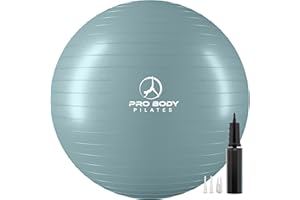 ProBody Pilates Yoga Ball - Fresh Colors Exercise Ball for Stability, Pregnancy, Workout & Physical Therapy