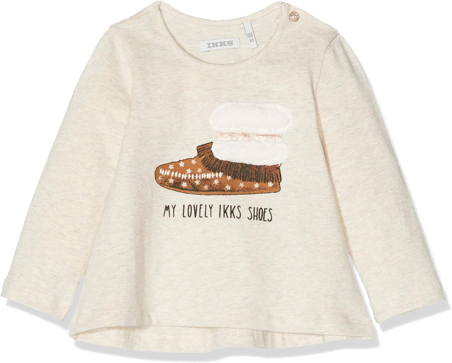 IKKS Junior Baby-M/&auml;dchen Tee Ml Beige Chaussure Indienne T-Shirt