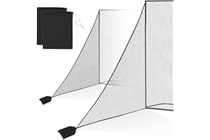 PARPEAK Golf Hitting Nets Shank Net Attachment, 7 * 10/7 * 7FT Heavy Duty Side Net Barrier Net for Golf, Baseball, Hockey with Sandbag