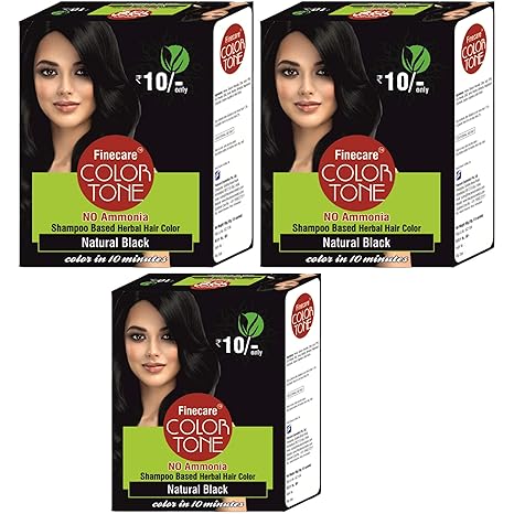 Finecare Colortone No Ammonia Shampoo Based Herbal Black Hair