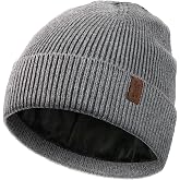 Wmcaps Winter Beanie for Men Women, Soft Warm Fleece Lined Knit Hat | Soft fleece lining, secure fit, ear coverage, windproof, idea for outdoor work,ski, dog walking, daily use, mens gifts