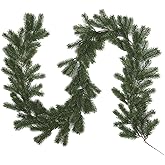 RECUTMS 6.4FT Artificial Christmas Norfolk Pine Garland Frosted Pine Cypress Winter Greenery Garland Realistic Wreath Decoration for Mantel Season Fireplace Indoor Home Xmas Table Centerpiece Decor