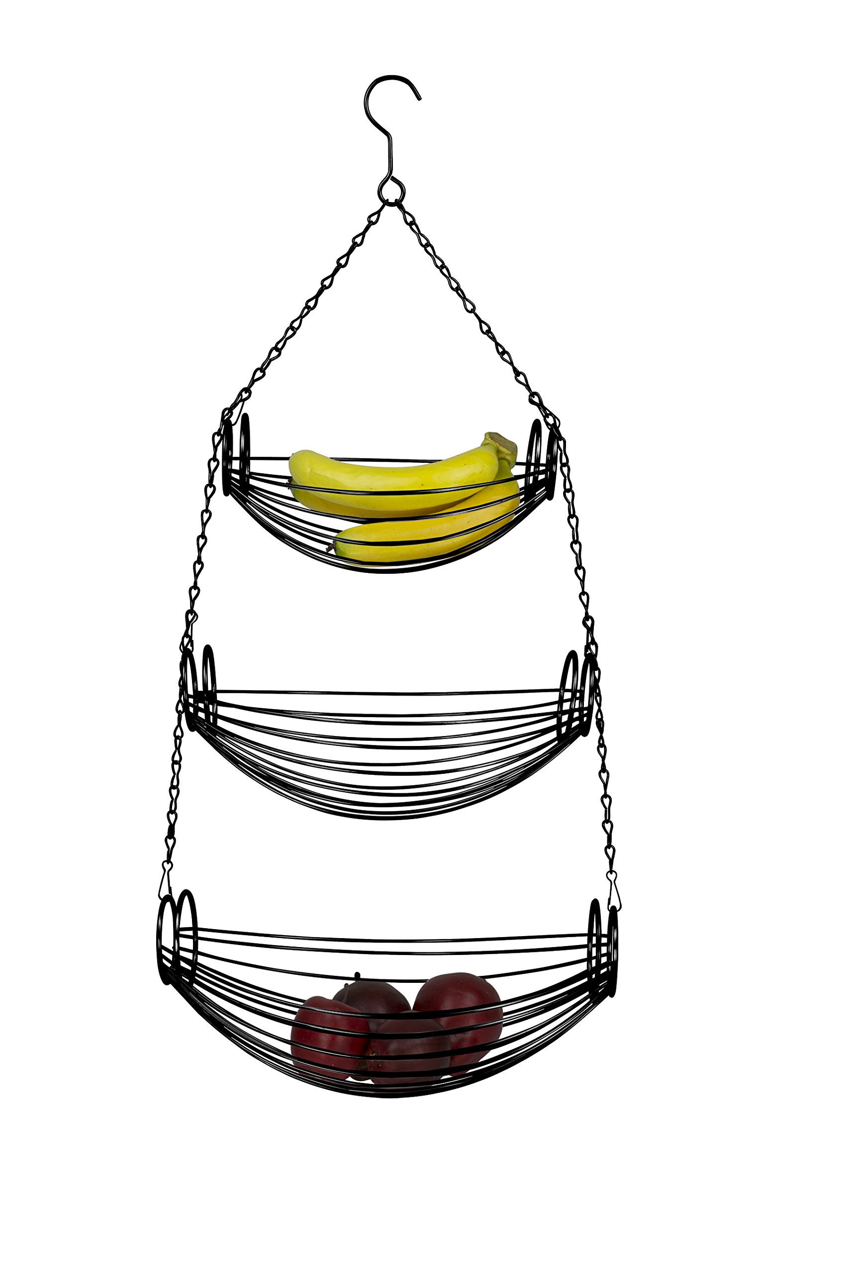 3 Tier Adjustable Chrome Heavy Duty Wire Hanging Kitchen Storage