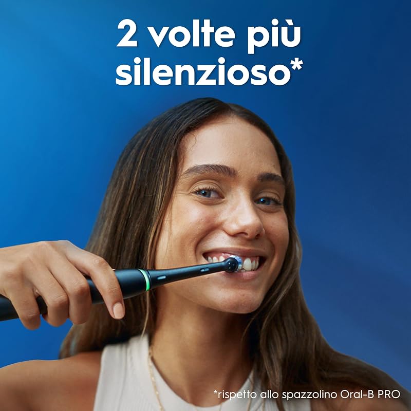 iO 3, 2 Spazzolini Elettrici, 2 Testina di Ricambio, Nero e Rosa