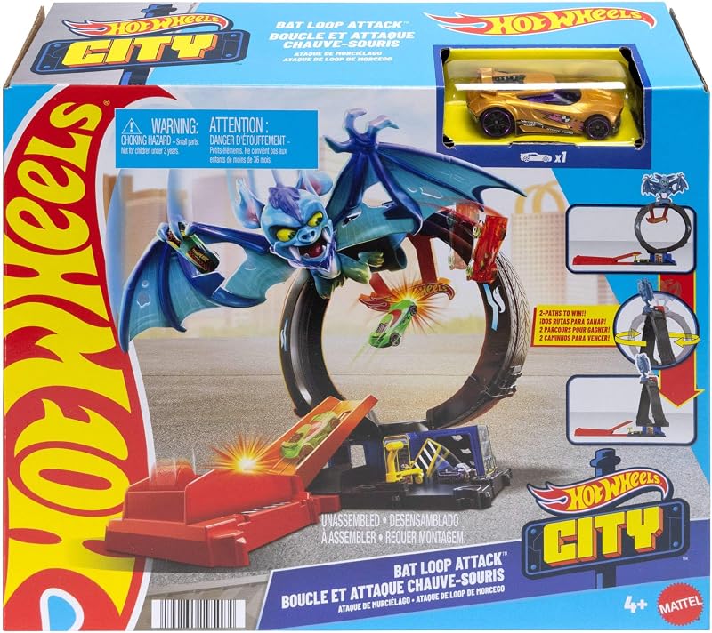 City Looping et Attaque Chauve-Souris & Voiture Mini 1:64