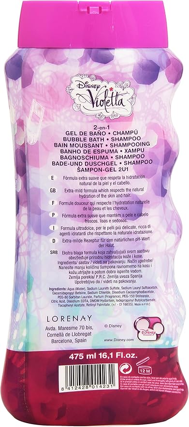 Lorenay Disney Violetta - Music Love - 2 en 1: Gel de baño + ...