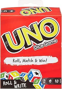 Amazon.com: Mattel Games UNO: Dice Game with Dry Erase Boards and ...