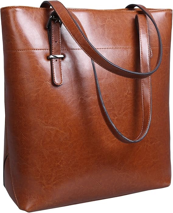 Iswee Shoulder Handbags Top Handle Satchel Work Bags Purse for Women (Brown) Clothing