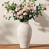 Vanselia Ceramic Flower Vase Home Decor - Large Tall Farmhouse Table Vases Rustic Vintage Living Room Kitchen Bedroom Decorations for House Book Shelf Office Coffee Desk Dining Fireplace (11" Retro)