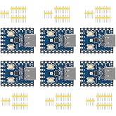 KEAcvise 6-Pack RP2040-Zero Board, Dual-Core Cortex M0+, Pico | 2MB Flash, 264KB SRAM, 8 programmable I/O state machines, pins unsoldered